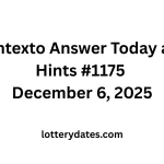 Contexto Answer Today and Hints #1175 December 6, 2025