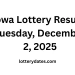 Iowa Lottery Results Tuesday, December 2, 2025