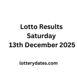 Lotto Results Saturday 13th December 2025
