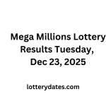 Mega Millions Lottery Results Tuesday, Dec 23, 2025
