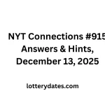 NYT Connections #915 Answers & Hints, December 13, 2025