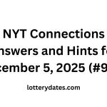 NYT Connections Answers and Hints for December 5, 2025 (#908)