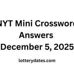 NYT Mini Crossword Answers December 5, 2025