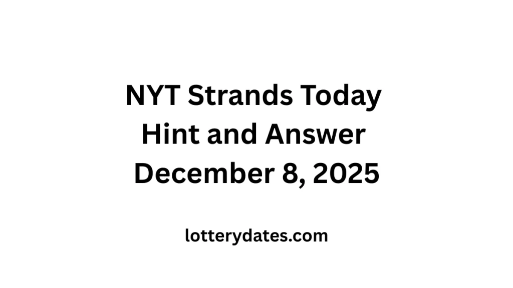 NYT Strands Today Hint and Answer December 8, 2025