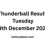 Thunderball Results Tuesday 9th December 2025