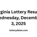 Virginia Lottery Results Wednesday, December 3, 2025