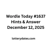 Wordle Today #1637 Hints & Answer TRUCK December 12, 2025