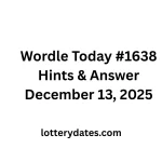 Wordle Today #1638 Hints & Answer MISER December 13, 2025