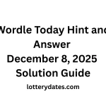 Wordle Today Hint and Answer December 8, 2025 Solution Guide