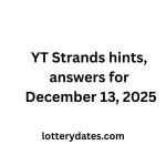 YT Strands hints, answers for December 13, 2025