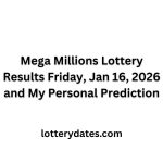 Mega Millions Lottery Results Friday, Jan 16, 2026 and My Personal Prediction