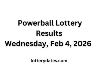 My Personal Prediction and Powerball Lottery Results Wednesday, Feb 4, 2026